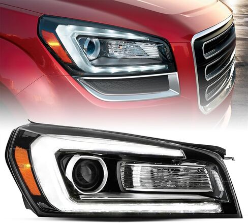 مجموعة مصابيح أمامية هالوجين لـ 2013-2016 GMC Acadia & 2017 جهاز عرض محدود مع مجموعة مصابيح أمامية DRL بأنبوب LED in Kuwait