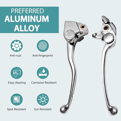 Premium Aluminum Motorcycle Brake & Clutch Lever Compatiable with Ninja 650 ER-6N ER6N ER6F ER-6F KLE 650 Versys 650 09 10 11 12 13 14 15 16 17 18 ER 650 EX 650 R -Safety Polished in Saudi Arabia