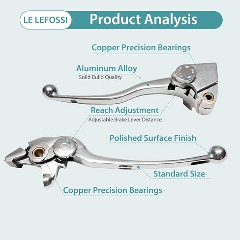Premium Aluminum Motorcycle Brake & Clutch Lever Compatiable with Ninja 650 ER-6N ER6N ER6F ER-6F KLE 650 Versys 650 09 10 11 12 13 14 15 16 17 18 ER 650 EX 650 R -Safety Polished in Saudi Arabia