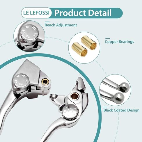 Premium Aluminum Motorcycle Brake & Clutch Lever Compatiable with Ninja 650 ER-6N ER6N ER6F ER-6F KLE 650 Versys 650 09 10 11 12 13 14 15 16 17 18 ER 650 EX 650 R -Safety Polished in Saudi Arabia