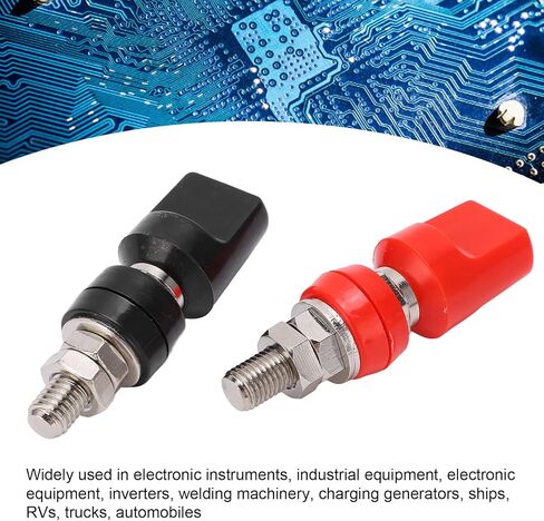 M8 Remote Battery Terminals, 2PCS 100A Battery Post Terminals with 4mm Plug for Hardware Electronic Device in Kuwait