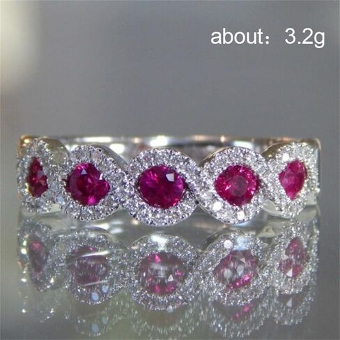 Gorgeous Bright Red Zirconia Finger Rings for Women Anniversary Party Accessories in Saudi Arabia