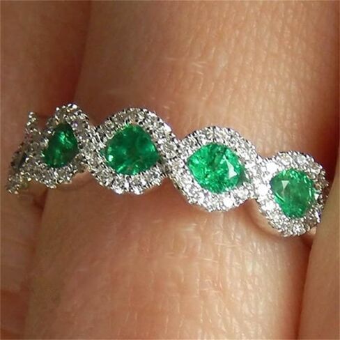 Gorgeous Bright Red Zirconia Finger Rings for Women Anniversary Party Accessories in Saudi Arabia