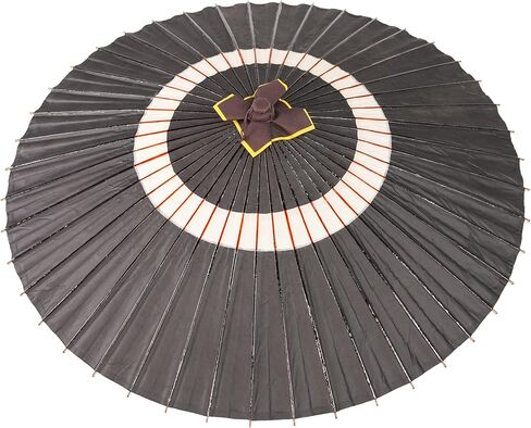 山本竹細工屋 (YAMAMOTOTAKIZAYIKUYA) مظلة ورقية يابانية مقاومة للمطر مصنوعة يدويًا من الورق الزيتي الياباني نصف قابلة للفتح 29.5 بوصة in Kuwait