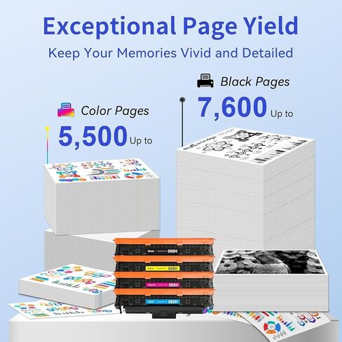 myCartridge 069H Toner Cartridge Set Compatible Replacement for Canon 069 069H Toner Works for Canon Color imageCLASS MF753Cdw MF751Cdw LBP674Cdw Printer, 069 069H Toner Cartridge 4 Pack in Kuwait