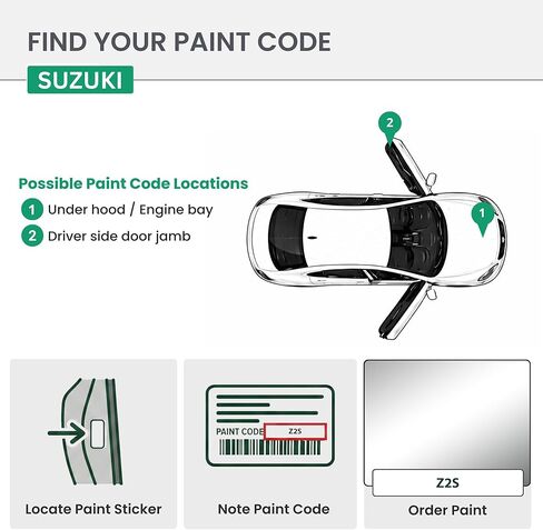 ERA Paints - Z2S - Silky Silver Metallic for SUZUKI Exact OEM Color Match Automotive Touch Up Paint for Cars - Scratch & Chip Repair for Metal & Plastic - Pro Kit - Made in USA in Saudi Arabia