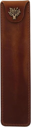 NUOBESTY Leather Pen Pouch Single Pen Case Holder Fountain Pen Pouch Soft Pen Sleeve Cover Pen Case Desk Supplies (Brown) in Saudi Arabia