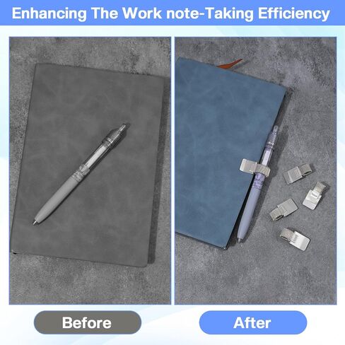 5 قطع حامل مشبك قلم فضي، حامل مشبك قلم، مشابك أقلام مجلة، حامل أقلام مجلة قابل للتعديل مع حلقة زنبركية واحدة للكمبيوتر المحمول، الحافظة، لون فضي in Kuwait