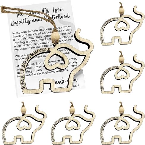 مجموعة زينة الفيل من بيست فريند، فيل خشبي للأخوة، هدايا عيد ميلاد الصداقة لصديق، للنساء من أجل الجمال in Kuwait