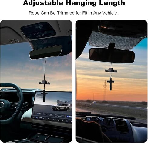 Cowboy Hat Car Charm Western Rear View Mirror Hanging Decor Accessories for Men Women Country Style Cowgirl Charms Cool Interior Hanger for Car with Stylish Hanging Ornaments in Kuwait