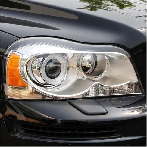 2 قطعة متوافق ل فولفو XC90 2004-2013 العلوي قذيفة غطاء مصباح غطاء للعدسات شفافة غطاء المصباح اليسار + اليمين in Kuwait