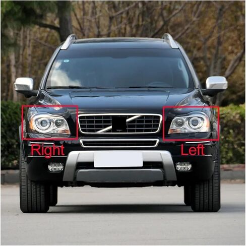 2 قطعة متوافق ل فولفو XC90 2004-2013 العلوي قذيفة غطاء مصباح غطاء للعدسات شفافة غطاء المصباح اليسار + اليمين in Kuwait