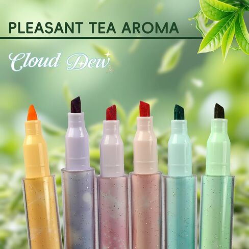 6 عبوات من أقلام التحديد الجمالية، رأس إزميل، ألوان متنوعة، للاستخدام المنزلي والمكتبي، مستلزمات المعلمين، قلم تحديد مثالي للتنظيم والتلوين in Kuwait