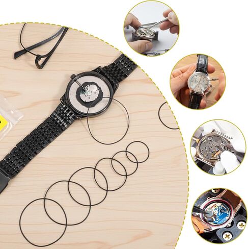 44 Pcs O Ring Watch Gasket Kit, 2 Sizes Rubber Seal O Rings 16-30mm Watches Replacement Back Gaskets for Watches Back Cover Repair in Saudi Arabia