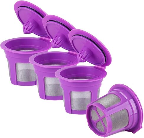 Reusable K Cup Coffee Pods 4 Pack with 600 Count Disposable Coffee Paper Filters,Compatible with Keurig Brewer Single Serve1.0 & 2.0 in Kuwait