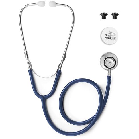 Primacare DS-9291-BK Pediatric Size 22 Inch Stethoscope for Clinical and Screening Instruments, Lightweight and Aluminum Dual Head Flexible Stethoscope, Black in Saudi Arabia