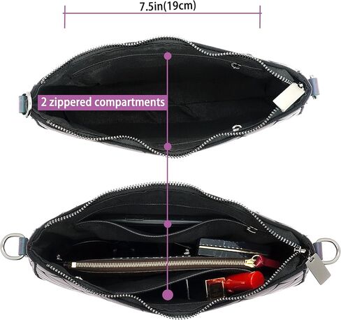 Small Shoulder bag with 2 Removable Straps Geometric Luminous Clutch Purse for Women Geometric underarm bag and Holographic crossbody bag in Kuwait