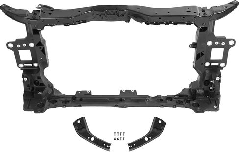 Radiator Support Assembly Compatible with 2017-2021 Honda Civic EX/EX-L/LX/Sport Touring Hatchback Replacement for HO1225188 71410TGGA01 Electrophoresis Steel Primed Black in Saudi Arabia