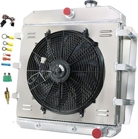 مشعاع ألومنيوم لـ 1955 1956 1957 1958 1959 تشيفي شاحنة بيك اب الضواحي أباتشي جي إم سي 100 150 3B 3C 3D 3E 3F 3G 3 صف الأساسية المبرد الكفن مروحة التتابع مشعات in Kuwait