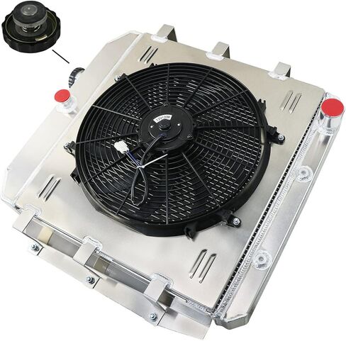 مشعاع ألومنيوم لـ 1955 1956 1957 1958 1959 تشيفي شاحنة بيك اب الضواحي أباتشي جي إم سي 100 150 3B 3C 3D 3E 3F 3G 3 صف الأساسية المبرد الكفن مروحة التتابع مشعات in Kuwait