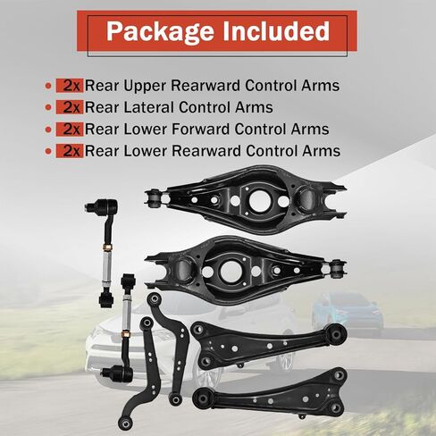 4873042050 8pcs Rear Lateral &Upper & Lower Rearward Control Arm Set Compatible with Toyota RAV4 2006-2018 Fit for Lexus NX300 2018-2021 NX300h 2015-2021 Replace 48780-42010 in Kuwait