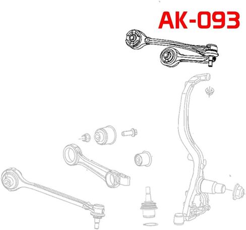 Godspeed AK-093-A Adjustable Camber Front Upper Control Arms With Ball Joints, Pair, compatible with Dodge Charger RWD 2006-23 in Kuwait