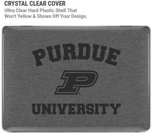 حافظة Skinit + غلاف متوافق مع جهاز MacBook Air 13in (2020) - تصميم شعار رمادي بوردو مرخص رسميًا in Kuwait