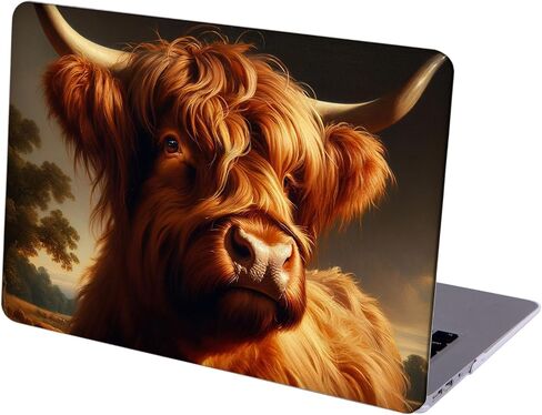 Compatible with MacBook Air 13.6-inch, Hard Shell Case with Keyboard Cover and Screen Protector (A2681, M2 chip / A3113, M3 chip / A3240, M4 chip, 2022-2025 Release) - Highland Cow MC21991 in Saudi Arabia