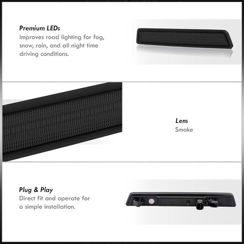 AJP Distributors Front Amber Rear Red LED Side Marker Lights Driving Bumper Signal Reflector Lamps Compatible/Replacement For Challenger 2015 2016 2017 2018 2019 2020 2021 2022 15 16 17 18 19 20 21 22 in Kuwait