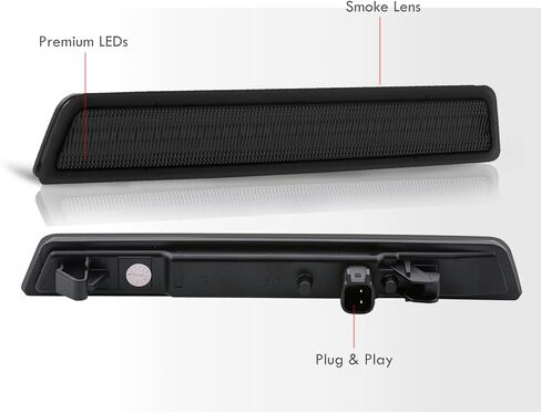 AJP Distributors Front Amber Rear Red LED Side Marker Lights Driving Bumper Signal Reflector Lamps Compatible/Replacement For Challenger 2015 2016 2017 2018 2019 2020 2021 2022 15 16 17 18 19 20 21 22 in Kuwait