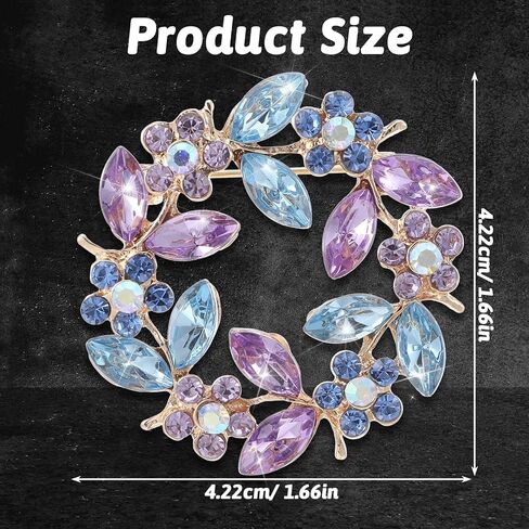 Brooch for Women,Womens Brooches and Pins, Fashionable and Exquisite Rhinestone Large Brooch for Women, Flower Brooches Pin Suitable for Ladies and Girls, Coats, Weddings, Parties in Saudi Arabia