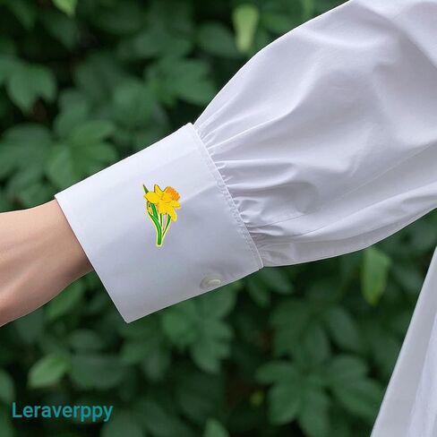 Enamel Pin,Yellow Daffodil Lapel Pin,Hope And Optimism Badge,Pin For Birthday Wedding Anniversary Memorial Funeral Charity Party,Flower Brooch,DIY Decor,Gift For Teens Teacher Nurse Doctors in Saudi Arabia
