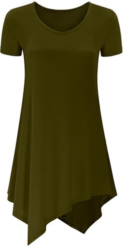 Women Short Sleeve Swing Shirt Casual Tunic Top in Kuwait