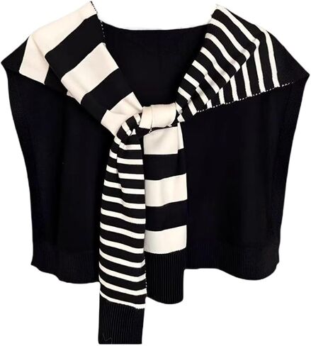 Women's Fashion Knitted Shawl - Sweater Shawl for Air-Conditioned Rooms Poncho Cape Open Front Cardigan Scarf in Kuwait