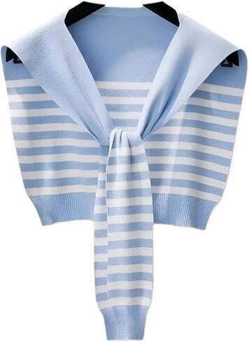 Women's Fashion Knitted Shawl - Sweater Shawl for Air-Conditioned Rooms Poncho Cape Open Front Cardigan Scarf in Saudi Arabia