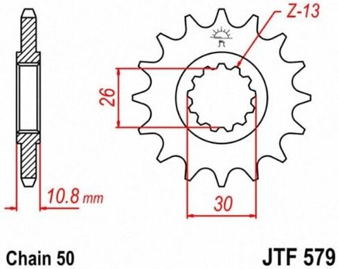 JT Sprockets JTF579.17 17T ضرس أمامي فولاذي in Saudi Arabia