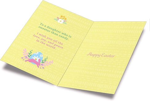 Prime Greetings Daughter Easter Card, Made in America, Eco-Friendly, Thick Card Stock with Premium Envelope 5in x 7.75in, Packaged in Protective Mailer in Saudi Arabia