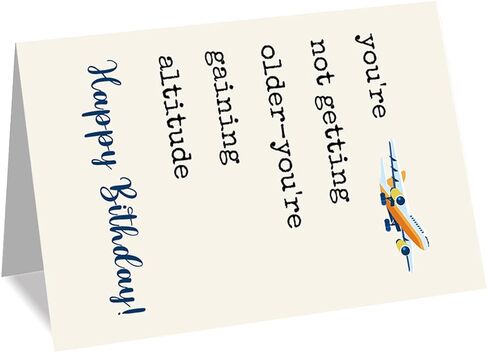 Funny Birthday Card Gift for Men Women, Airplane Travel Themed Birthday Card for Him Her in Kuwait