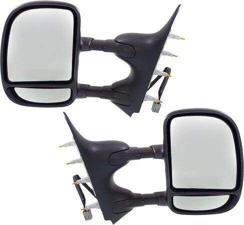 Kool Vue Driver & Passenger Side Mirror Side View, Power Towing Mirrors for Ford E-350 Super Duty E-450 2009-2016, Textured in Saudi Arabia