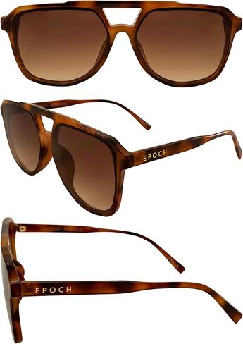 Epoch Eyewear San Juan Durango Oversized Sunglasses for Men or Women Tortoise Frame w/Gradient Brown Lens in Saudi Arabia