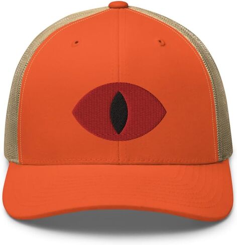 Cult of The Lamb Eye Trucker Hat Curved Bill Mid Crown Adjustable Gaming Cap in Saudi Arabia