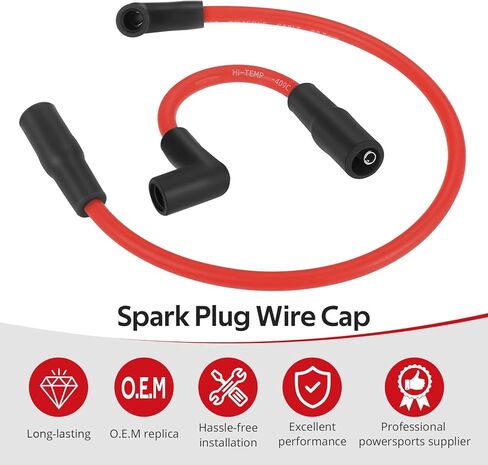 JAVIK Spark Plug Wire Cap For FXD FLD FLST FXST FXSB FXSE FXST FXDXI FLSTN FXSTD FXSTS 1999-2017 O.E.M# 31960-99A 31983-00C 31981-99C in Saudi Arabia