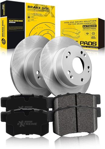 TOVASTY Rear Brake Kit Compatible with Honda Civic 2006-2015 Semi-Coated Brake Rotors and Carbon Ceramic Brakes Pads Compatible with Acura ILX 2013-2015 in Saudi Arabia