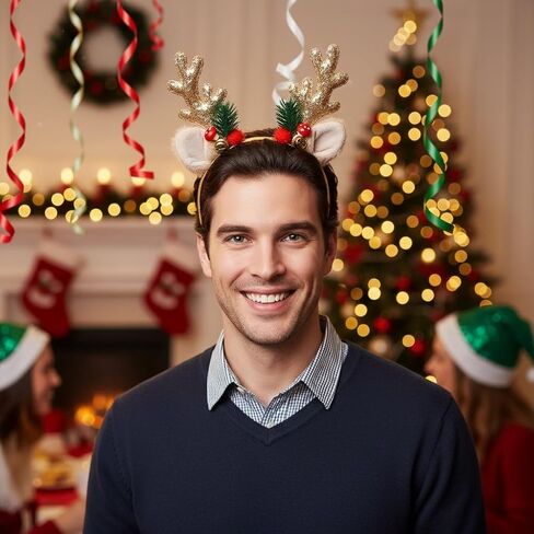 ROMODIYA عيد الميلاد عقال الأحمر Bowknot الشعر هوب مشرق Hairband ندفة الثلج تصميم عيد الميلاد الشعر للنساء الفتيات الديكور الزفاف عيد ميلاد حزب اللوازم 1PCS in Kuwait