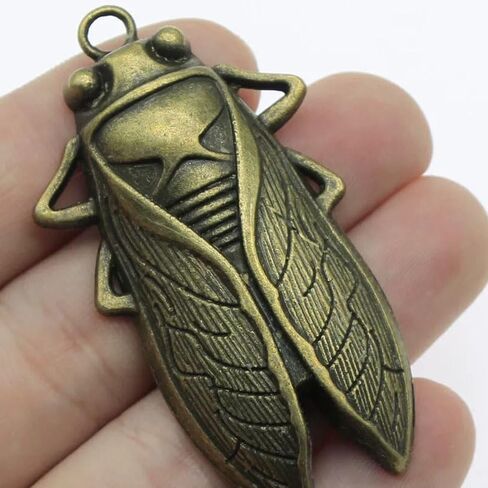3 Pcs Cicada Keychain, Stylish Bag & Car Keychain Decor Accessory, Metal Insect Motif Key Ring for Daily Use in Kuwait