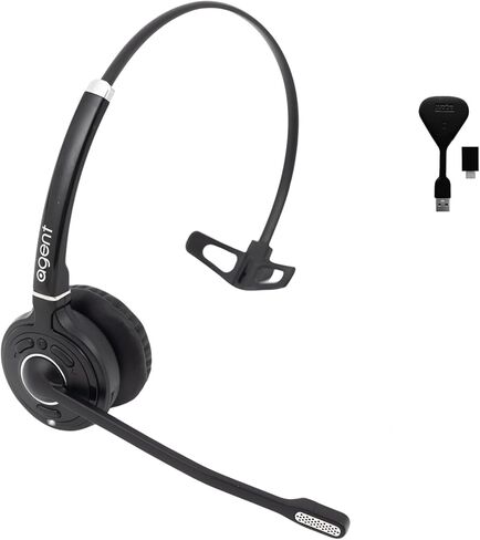 TruVoice Agent AW30 Wireless Headset with Extended Range DECT Wireless USB Dongle I Range of up to 350ft I Noise Canceling Microphone and HD Audio I Compatible with All Computers and Softphones. in Kuwait