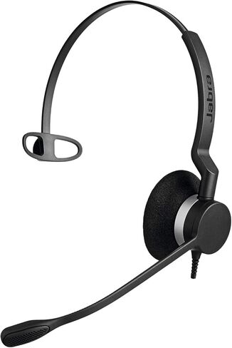 Jabra Biz 2300 QD (Quick Disconnect) Mono Headset - Delivers HD Voice Using Noise Cancelling Microphone, Boom arm rotates 360 Degrees, All Day Comfort (Renewed) in Saudi Arabia