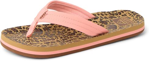 صنادل REEF للفتيات، للأطفال Ahi، Leopard/Canyon Sunset، 13 in Saudi Arabia