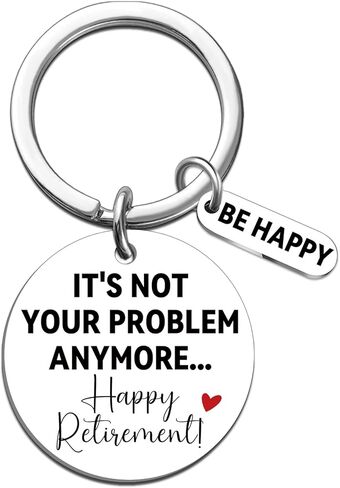 Retirement Gift for Woman Men Funny Retirement Keychain Retired Gifts for Friends Teacher Coworkers Farewell Goodbye Gifts Retirements Decorations Keyring in Kuwait