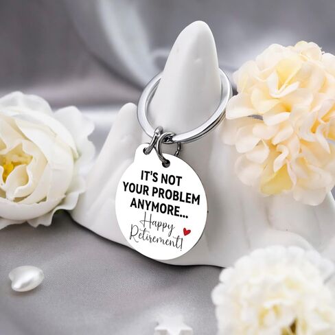 Retirement Gift for Woman Men Funny Retirement Keychain Retired Gifts for Friends Teacher Coworkers Farewell Goodbye Gifts Retirements Decorations Keyring in Kuwait